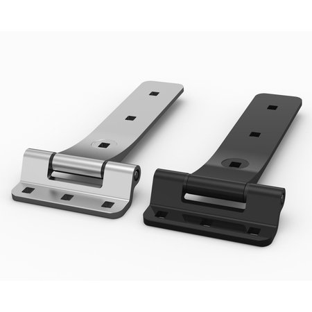 GENESIS STRAP HINGE 8IN ALUMINUM EXT BLACK POWDER COAT HG-STR-3035-AL-BPC2